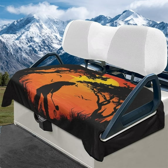 Yuyamidu Savage Flannel Golf Cart Seat Covers Sunset Club Car Seat Towel Blanket Winter Thick Golf Cart Accessories for Women Men