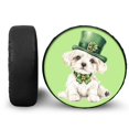 thumbnail image 1 of Yuyamidu Schnauzer Spare Tire Cover Green Hat Wheel Protectors for RV Camper Travel Trailer SUV Truck St. Patrick's Day Tough Tire Cover, Easy to Install, 1 of 5