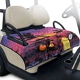 thumbnail image 1 of Yuyamidu Seaside Golf Cart Seat Covers Sunset Club Car Cushion Covers with 4 Front Pockets Universal Golf Cart Accessories Fits in 2-Seat Golf Carts, 1 of 8