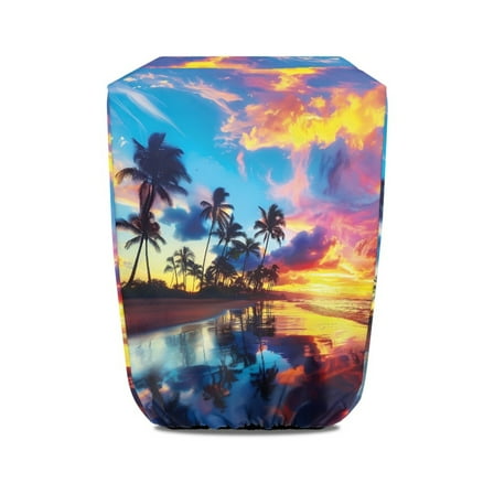 Yuyamidu Seaside RV Electric Tongue Jack Cover Sunset RV Electric Jack Cover 300D RV Accessories UV Resistant RV Travel Trailer Jack Protective Cover for RV Cover