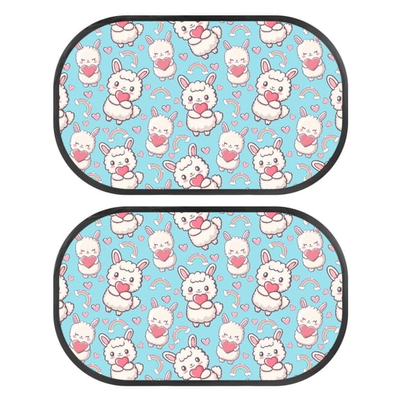 Yuyamidu Sheep Car Window Sun Shades for Kids Blue Sunshade for Car Window Baby Automotive Window Sunshades for Sun Protection Rainbow Car Side Window Sun Visor