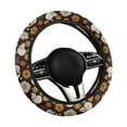 thumbnail image 1 of Yuyamidu Skull Car Steering Wheel Cover for Men Women Hippie Flower Flannel Steering Wheel Case Accessories for Auto Sedan 15 Inch Anti-Slip Steering Cover, 1 of 7