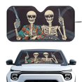thumbnail image 1 of Yuyamidu Skull Front Windshield Sun Shade for Big Sedan SUV Van Fashion Automobile Window Shades Portable Car Shade Front Windshield Cover Glare Max UV Rays, 1 of 7