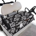 thumbnail image 1 of Yuyamidu Skull Golf Cart Seat Covers Rose Club Car Seat Towel Blanket with Pockets, Fits Club Car More 2 Person Seats Golf Carts, Black, 1 of 7
