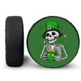 thumbnail image 1 of Yuyamidu Skull Spare Wheel Tire Cover St. Patrick's Day Spare Tire Covers Green Hat Wheel Cover Protector Keeps Dirt, Rain, and Sun Away from Your Spare Tire, 1 of 5