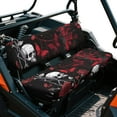 thumbnail image 1 of Yuyamidu Skull UTV Seat Cushion Covers Compatible with Kawasaki Mule 3000 3010 3020 Replacement UTV Seat Cover Set Red Butterfly Bench Seats Cover Easy to Install, 1 of 7