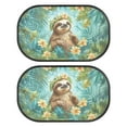 thumbnail image 1 of Yuyamidu Sloth Car Window Shades 2 Piece Palm Leaves Side Window Screens for SUV Mesh Window Shades Glare Shield and UV Rays Protection, Easy to Install, 1 of 7