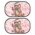 thumbnail image 1 of Yuyamidu Sloth Car Window Shades for Baby Strawberry Car Window Sun Shade 2 PCS Cling Car Sun Shade for Windows Pink Car Shades for Side Windows Baby, Sunshades for Car Auto SUV, 1 of 7