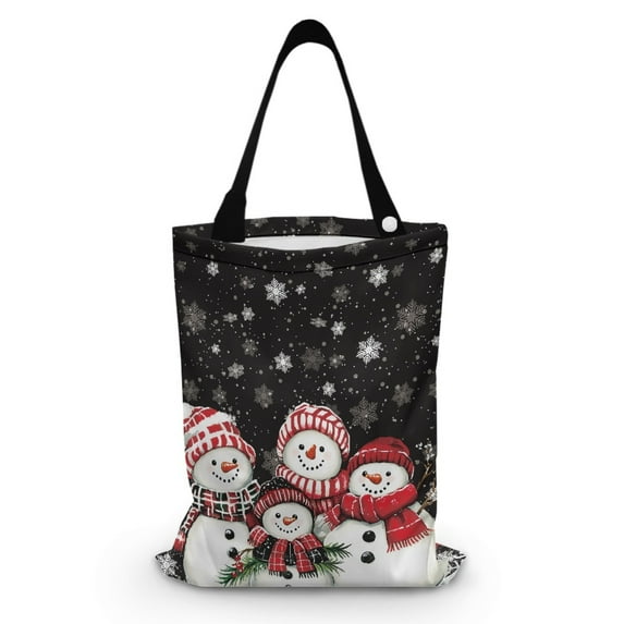 Yuyamidu Snowman Car Trash Bag Snowflake Car Garbage Bags Multipurpose Car Storage Bag Foldable Car Accessories Car Back Seat Organizers and Storage, Christmas