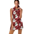 thumbnail image 1 of Yuyamidu Snowman Golf Dresses for Women Size XS Music Note Womens Athletic Dress Christmas Tennis Golf Workout Sports Sleeveless Mini Dress Built in Shorts with Pocket, Red, 1 of 8