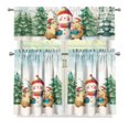 thumbnail image 1 of Yuyamidu Snowman Kitchen Curtains and Valances 3 Panel Sets Cute Short Tier Curtains with Rod Pocket Easy to Install Drapes Treatment Tier Curtain Christmas Home Decor, 1 of 5