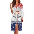 thumbnail image 1 of Yuyamidu Snowman Robe for Women Spa Robes Womens Pajamas Dress Christmas V-Neck Bathrobe for Sleeping Clothes Sexy Long Sleeve Gowns Sleepwear Size 2XL, 1 of 7