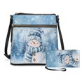 thumbnail image 1 of Yuyamidu Snowman Santa Women 2‑Piece Crossbody Purse Se with Wallet Red Christmas Shoulder Purse Set PU Leather Crossbody Hobo Bag Sets for Women Adjustable Strap, for Travel, Shopping, Work, 1 of 7