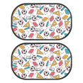thumbnail image 1 of Yuyamidu Soccer Car Window Shades for Baby 2 Pack Book Car Side Window Sun Shade Sun Glare and UV Rays Protection for Kids Ruler Auto Interior Accessories Decor, 1 of 7
