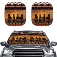thumbnail image 1 of Yuyamidu Southwest Aztec Cat Car Sun Shade 2 Pack Horse Windshield Sunshade Sunset Sunshade for Car Windshield Auto Decorative Accessories Blocks Sun Glare UV and Heat, 1 of 5