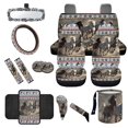 thumbnail image 1 of Yuyamidu Southwest Aztec Horse Car Seat Cover Set with Steering Wheel Cover Seat Belt Covers Trash Bin Rear View Mirror Cover Armrest Cushion Pad Coasters Gear Shift Cover Handbrake Cover, 14 Pack, 1 of 7