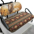 thumbnail image 1 of Yuyamidu Southwest Aztec Horse Golf Cart Seat Covers Sunflower Golf Cart Bench Seat Cover Portable Backrest Cover for Club Cars and More 2-Seats Cart, 1 of 7