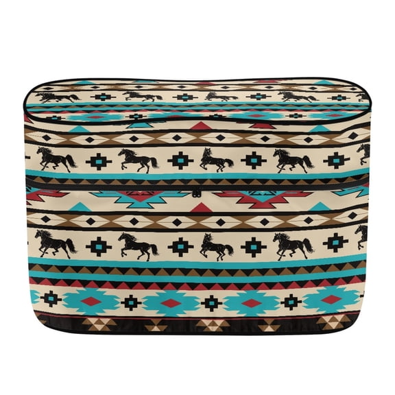 Yuyamidu Southwest Aztec Horse Propane Tank Cover, Double 20lb Camper Propane Tank Cover with Zipper Design, Waterproof RV Parts RV Accessories