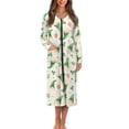 thumbnail image 1 of Yuyamidu St. Patrick's Day Long Sleeve Bathrobe for Women Ladies Kimono Robe Green Leaf Sleepwear for Pregnancy Casual Long Spa Robe Size L Lightweight Mid-Calf Length Nightgown, 1 of 7