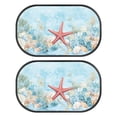thumbnail image 1 of Yuyamidu Starfish Automotive Window Sunshades Blue Ocean Car Window Shades Shell Car Window Sun Shades for Kids 2 Piece Sunshade for Car Window Women Gifts, 1 of 7