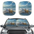 thumbnail image 1 of Yuyamidu Starfish Car Sun Shade Shell Windshield Sunshade Fashion Sunshade for Car Windshield Universal Car Window Shades for SUV Truck, 2 Pack Auto Decorative Accessories, 1 of 5