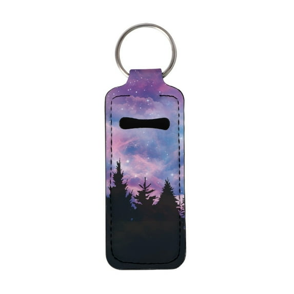 Yuyamidu Starry Sky Chapstick Holder Keychain for Lipstick/Lip Balm/Lip Gloss Tree Chapstick Holder for Women Portable Lipstick Holder Bags Comfortable Lip Balm Gloss Holder