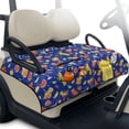 thumbnail image 1 of Yuyamidu Summer Fruits Golf Cart Seat Cover for 2-Seats Blue Golf Cart Seat Blanket with Front Pockets Golf Cart Accessories Decor Portable Comfortable and Keeps Warm in Winter, 1 of 8
