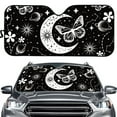 thumbnail image 1 of Yuyamidu Sun and Moon Car Sunshades for Windshield Butterfly Car Sun Shade Windshield Cover Auto Accessories Black Window Shades for Car SUV Truck, 1 of 5
