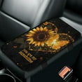 thumbnail image 1 of Yuyamidu Sunflower Car Arm Rest Cover Pad Butterfly Center Console Armrest Cover Non-Slip Car Armrest Cover Protector Fit for Sedan Van SUV Truck Auto Accessories, 1 of 7