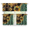 thumbnail image 1 of Yuyamidu Sunflower Kitchen Curtains and Valances 3 Panel Set Easy to Install Short Tier Curtains with Rod Pocket Soft Drapes Treatment Tier Curtains 2025, 1 of 5