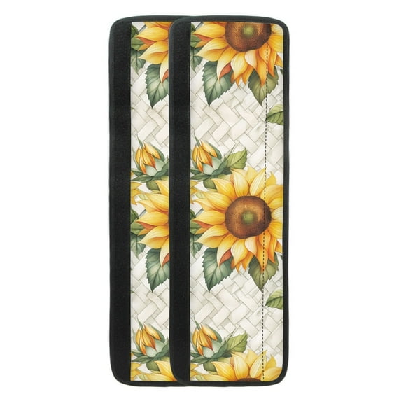 Yuyamidu Sunflower Refrigerator Door Handle Cover Decor Scratchproof Fridge Door Handle Cover 4 Piece Kitchen Appliance Handle Protector for Oven Dishwasher Door