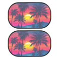 thumbnail image 1 of Yuyamidu Sunset Car Shades for Side Window 2 Pack Coconut Tree Car Side Back Window Sun Shade for Women Fashion Window Sunshade for Car SUV Truck Sedan Van, 1 of 7