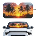 thumbnail image 1 of Yuyamidu Sunset Car Sunshades for Windshield Coconut Tree Windshield Sun Shade Car Accessories Foldable Car Window Visor for Auto SUV Van Car Protector, 1 of 7