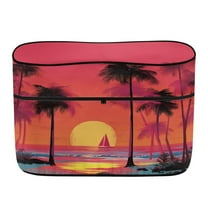 Yuyamidu Sunset Coconut Tree RV Propane Tank Cover Fit for Double 20Ib Tanks, Replacement Cover for RV/Trailer/Camper, Easy to Install