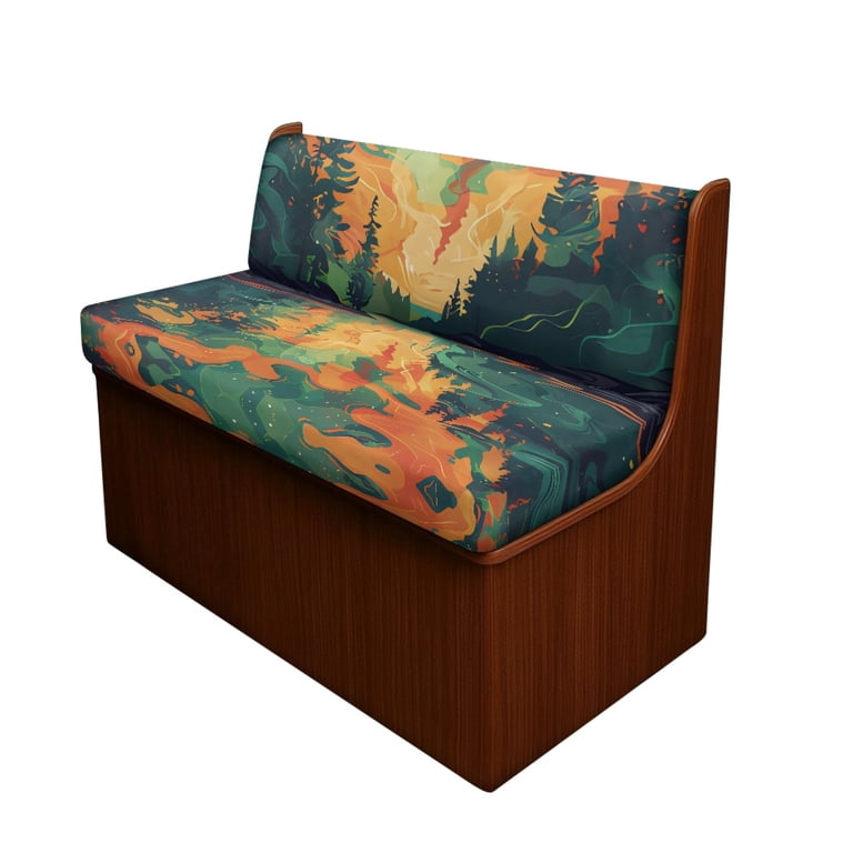 RV Dinette Kussenhoezen Booth Set Print Camper Kussen Slipcover Stretch 2 Seat Sofa Stoel Cover Bruin Meubilair Beschermer voor RV Camper Auto Bank ( Color : #13, Size