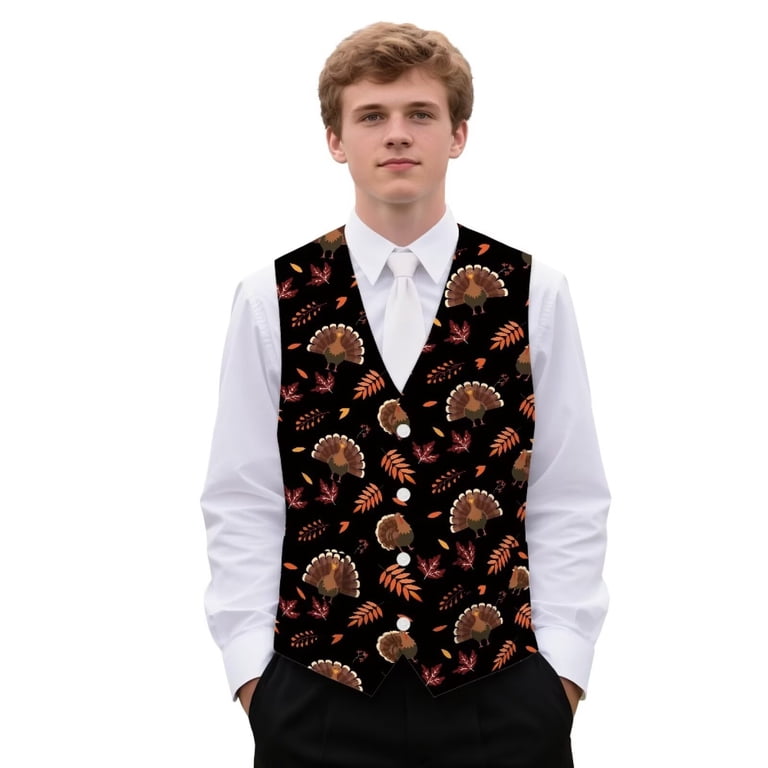 thanksgiving dress for men Men's Turkey Festival Orange Holiday Button Up Long Sleev Atlanl Heat up your Thanksgiving style with this stylish Thanksgiving themed button down shirt for men Thanksgiving Suits for Men |