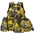 thumbnail image 1 of Yuyamidu Tractor School Backpack for Boys 6-8 8-10 Kids Bookbag Set Elementary School Bag with Lunch Box Pencil Case Water Bottle Holder Yellow 17inch Students Schoolbag Back Packs 4 In 1, 1 of 8