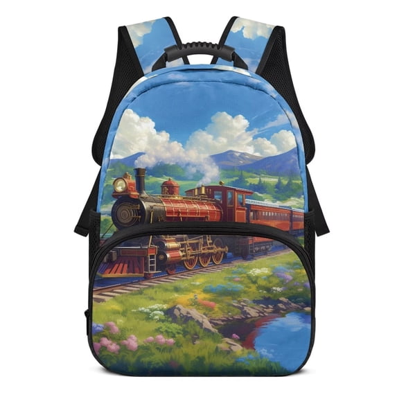 Yuyamidu Train Backpack for Boys 6-10 Middle School Bookbag Student Book Bag for Girls 4th Grade Large Capacity Schoolbag, Heavy Duty