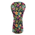 thumbnail image 1 of Yuyamidu Tropical Hibiscus Golf Club Head Cover Colorful Flowers Golf Head Protective Cover Waterproof PU Leather Driver Fairway Wood Hybrid Head Cover for Women, 1 of 7