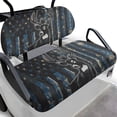 thumbnail image 1 of Yuyamidu USA Flag Golf Cart Seat Covers Blue Camo Hunting Deer Backrest Bottom Seat Cover Golf Cart Seat Cushion Fits Most Club Cars Golf Carts, Polyester and Easy to Clean, 1 of 8