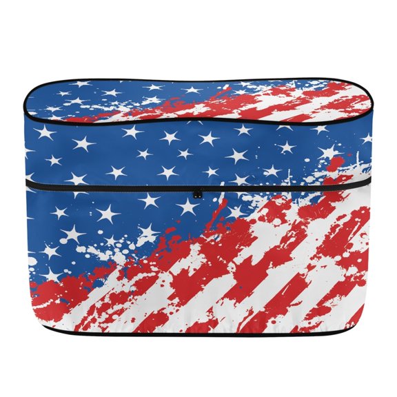 Yuyamidu USA Flag Print RV Propane Tank Cover Easy to Install Camper Propane Tank Cover, Dual 30lb Gas Cylinder Protection Weather Resistant RV Accessories for Travel Trailer