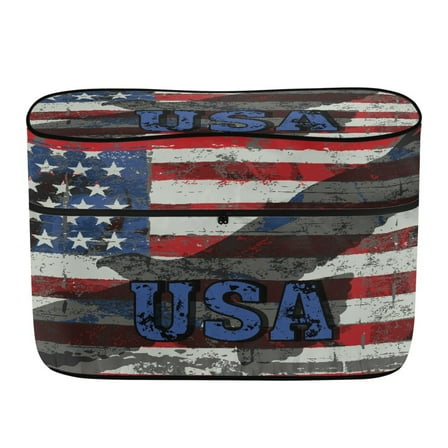 Yuyamidu USA Flag RV Propane Tank Cover 20lb, 4th of July Camper Propane Tank Protective Covers with Zipper Gas Cylinder Cover Decoration, Waterproof Trailer Travel Accessory