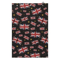 Yuyamidu The Union Jack Golf Towel Portable Golf Towels Golf Accessories 23.62" x 15.74" Absorbent Coral Velvet Towel Soft Comfortable Fabric for Golf Bags, Cart or Club