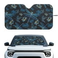 thumbnail image 1 of Yuyamidu Vintage Dragonfly Windshield Sun Shade Folding Car Front Window Sunshade for Cars SUV Trucks, Max UV Blocking Sun Visor Shield, 1 of 7