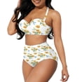 thumbnail image 1 of Yuyamidu Vintage Sunflowers Bikinis Sets for Women Comfy Sporty Swimsuits Size M Soft High Waisted Swimming Suits Tankini 2-pcs Crop Tops+High Waisted Briefs for Summer Beach, 1 of 6