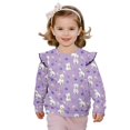 thumbnail image 1 of Yuyamidu West Highland Terrier Sweatshirt for Girls Purple Long Sleeve Ruffle Shoulder Tops Casual Crewneck Graphic Sweatshirts Lightweight Everyday Clothes Soft Comfy Workout Pullover 2T 3T, 1 of 8