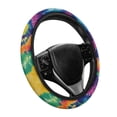 thumbnail image 1 of Yuyamidu Whilpool Tie Dye Steering Wheel Cover Thick Car Steering Wheel Covers Flannel Auto Accessories for Automobile Sedan Fluffy Wheel Cover for Women Men, 1 of 7