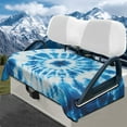 thumbnail image 1 of Yuyamidu Whilpool Tie Dye olf Cart Covers 2 Passenger Club Car Seat Towel Blue Golf Cart Seat Blanket Universal Fit 2-Seat Golf Cart, Soft Flannel, 1 of 8