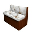 thumbnail image 1 of Yuyamidu White Marble Print RV Dinette Cushion Covers 2 Pcs Couch Cover for RV Camper Sofa Soft RV Stretch Sofa Seat Slipcovers Stretchable Camper Cushion Cover, 1 of 7