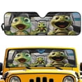 thumbnail image 1 of Yuyamidu Windshield Sun Shade for Jeep Wrangler TJ JK JKU JL JLU ,Turtle Family Car Winshield Sunshade,Blocking Heat and UV Rays, 1 of 6